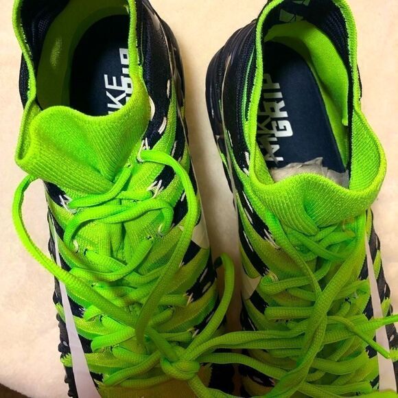NIKE ALPHA MENACE PRO GREEN/NAVY CLEATS 15 NEW - Picture 4 of 9
